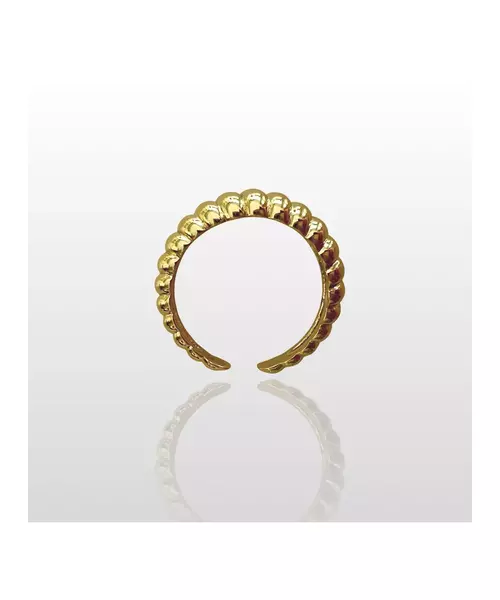 Bulky Dome Ring - High quality Silver 925 Gold Plated