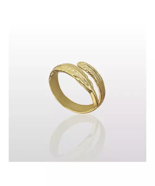 Feather Ring - High quality Silver 925 Gold Plated