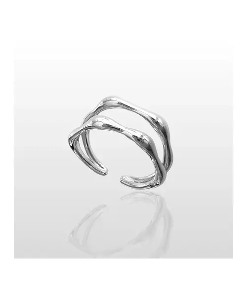 Double Line Ring - High quality Silver 925