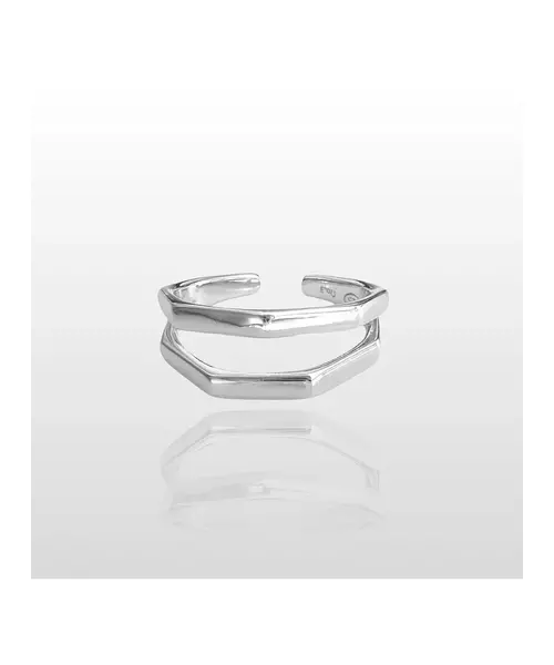 Double Line Ring - High quality Silver 925