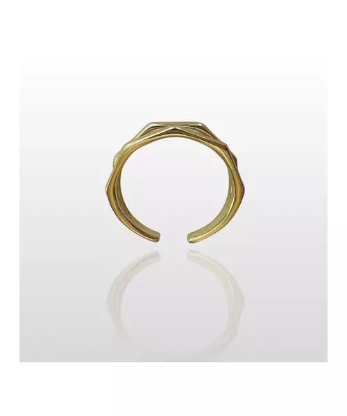 Double Line Ring - High quality Silver 925 Gold Plated