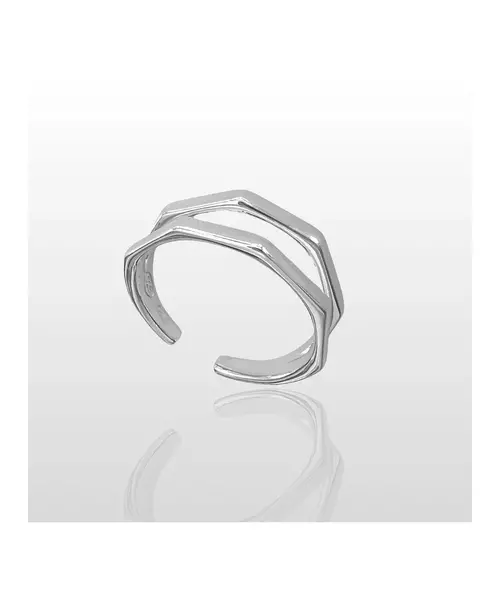 Double Line Ring - High quality Silver 925