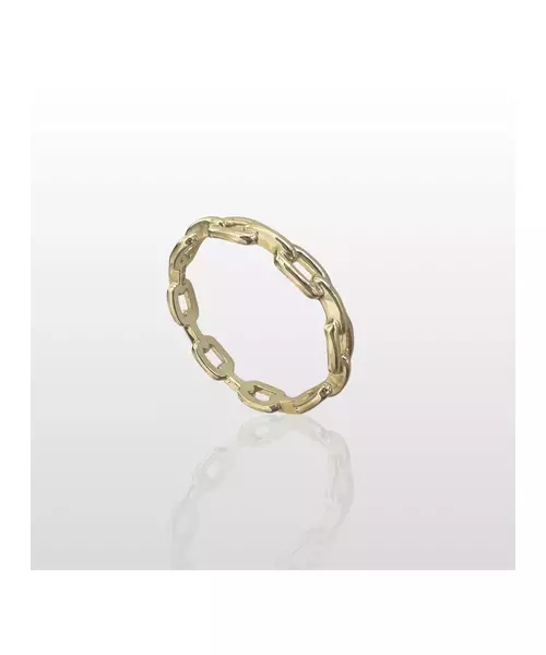 Link Chain Ring - High quality Silver 925 Gold Plated