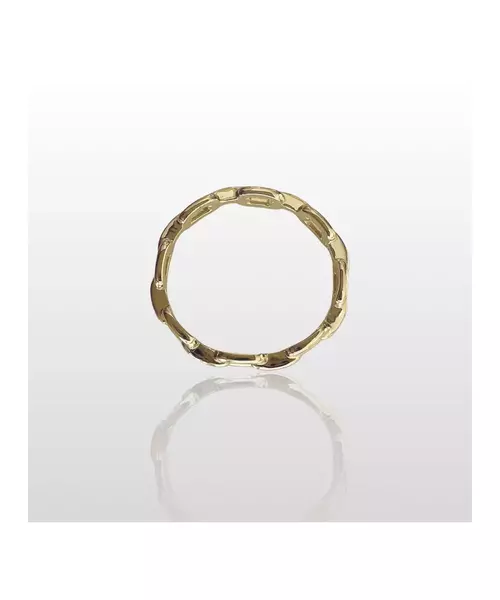 Link Chain Ring - High quality Silver 925 Gold Plated