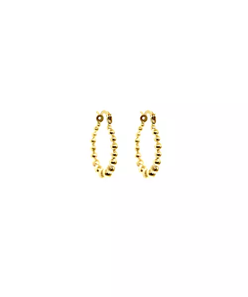 9ct Gold Hoops - Balls