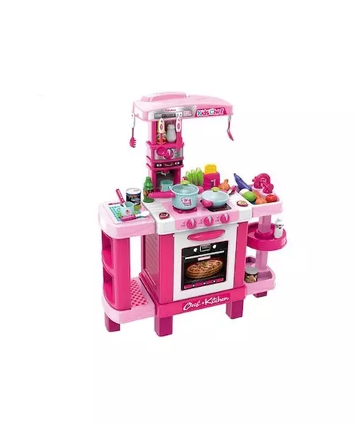 Παιδική Κουζίνα 78 x 29 x 87 cm με Αξεσουάρ Χρώματος Ροζ Hoppline HOP1001149-1