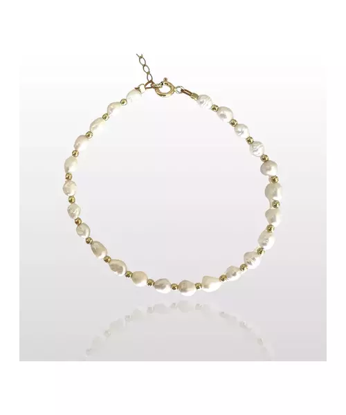 Freshwater baroque pearls Bracelet - Silver 925 Gold Plated