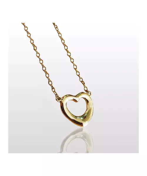 Bulky Heart Necklace - Silver 925 Gold Plated