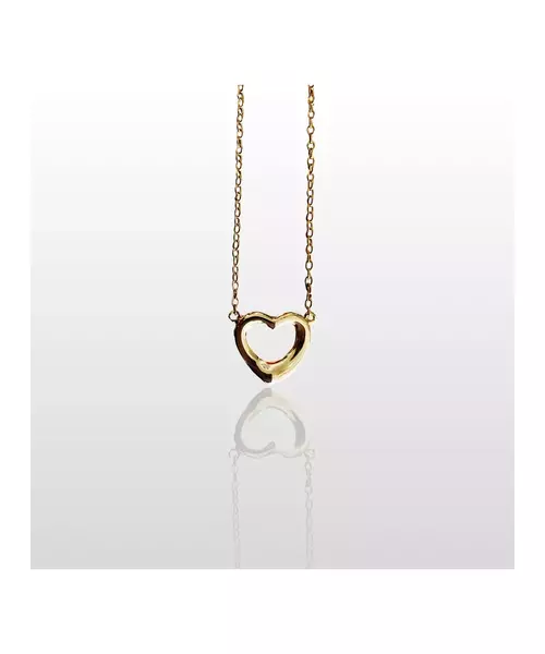 Bulky Heart Necklace - Silver 925 Gold Plated