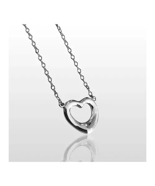 Bulky Heart Necklace - Silver 925