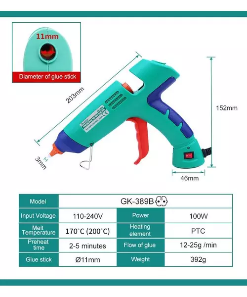Proskit Guns Hot Glue Gun 100W GK-389