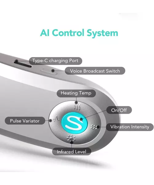 SKG Neck Massager Pulse-Heat-APP-Multiple Heads G7 Pro