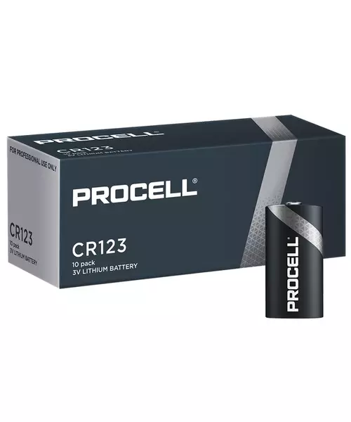 Duracell Procell Industrial CR123A Batteries Box of 10pcs