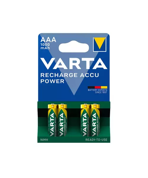 Varta Rechargeable AAA Batteries 1000mah 4pcs