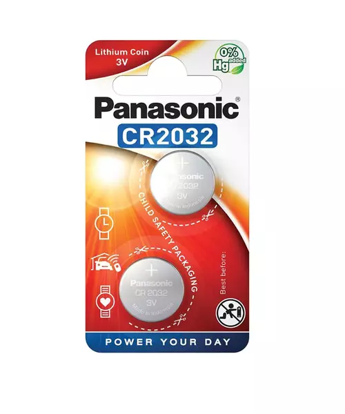 Panasonic CR2032 Lithium Battery Blister (2pc)