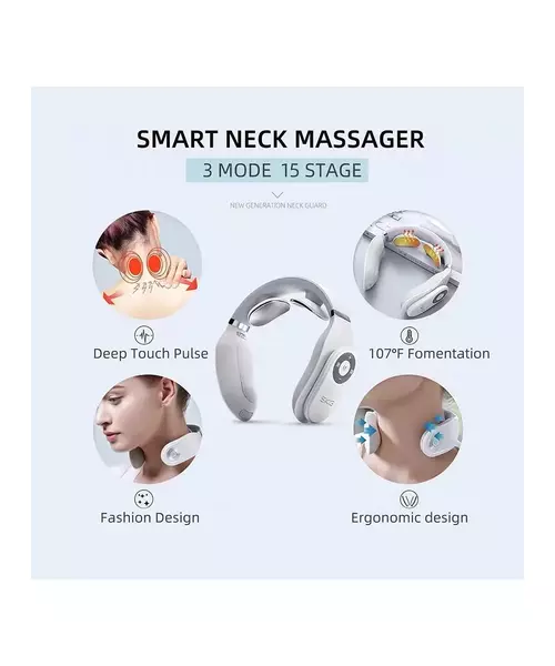 SKG Neck Massager Pulse-Heat-Remote-3xModes 4098E