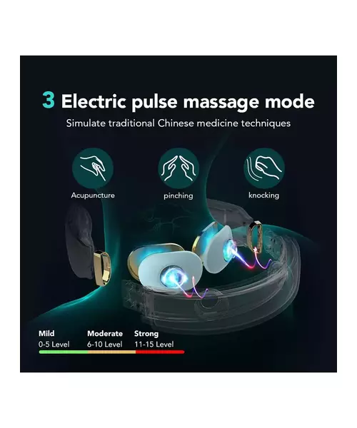 SKG Neck Massager Pulse-Heat-Remote-3xModes 4098E