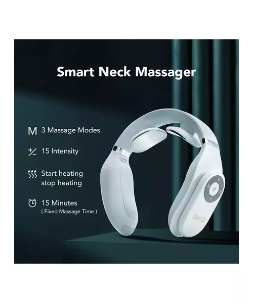 SKG Neck Massager Pulse-Heat-Remote-3xModes 4098E