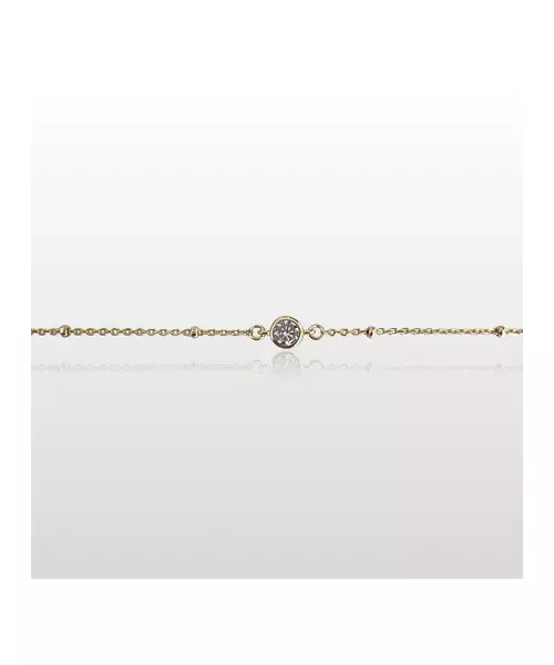 Bracelet with balls and zircon - Silver 925 Gold Plated