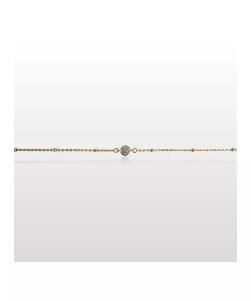 Bracelet with balls and zircon - Silver 925 Gold Plated