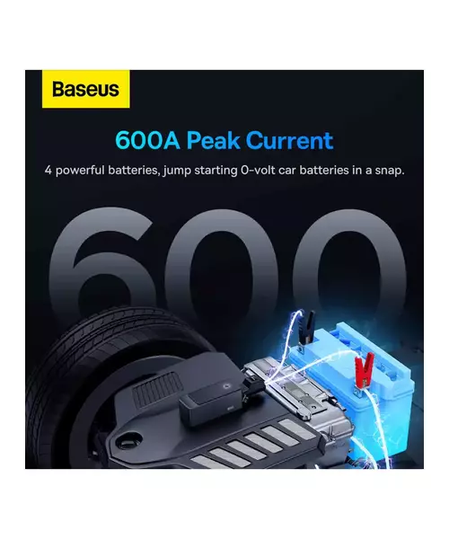 Baseus Car Jump Start Booster & Powerbank 6000mAh 600A ALPHA Black