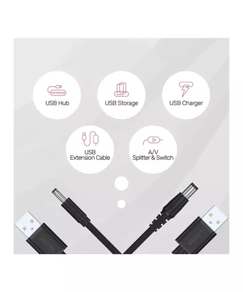 Unitek Y-C495BK USB to DC 3.5x1.35mm Power 1.5m