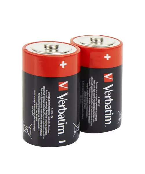 Verbatim Alkaline D 2pcs Batteries