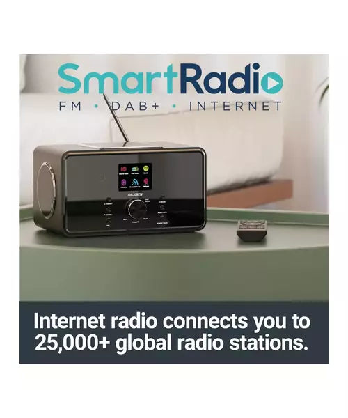 Majority Radio BARD 2.1 4'' Speakers 5'' Sub FM,USB,Aux,Spotify,BT,Alarm Black