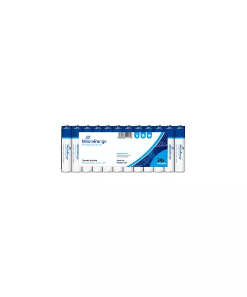 MediaRange Premium Alkaline Batteries, Micro AAA|LR03|1.5V, Pack 24