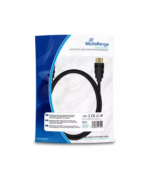 MediaRange HDMI™ High Speed connection cable with Ethernet  1.5m,