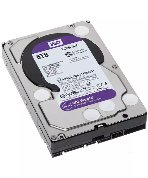 WD 6TB Purple Surveillance HDD - SATA 6 Gb/s, 64 MB