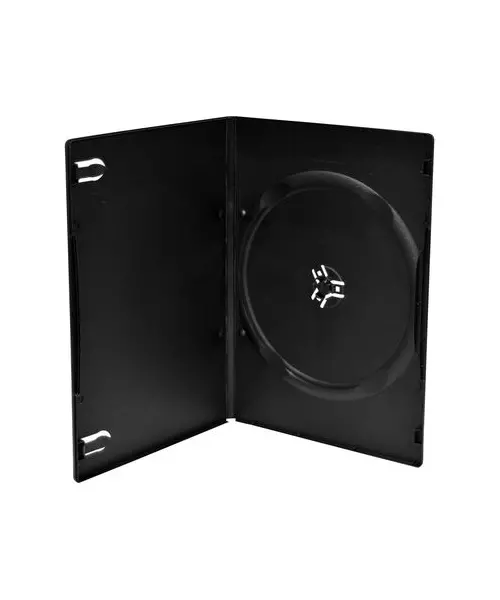 DVD Case for 1 Disc Slim 7mm, Black, Machine Packaging Quality