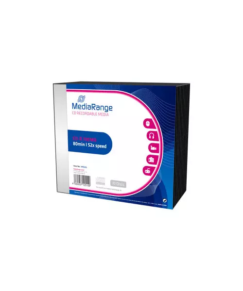 MediaRange CD-R 52x 700MB/80min Slimcase Pack10