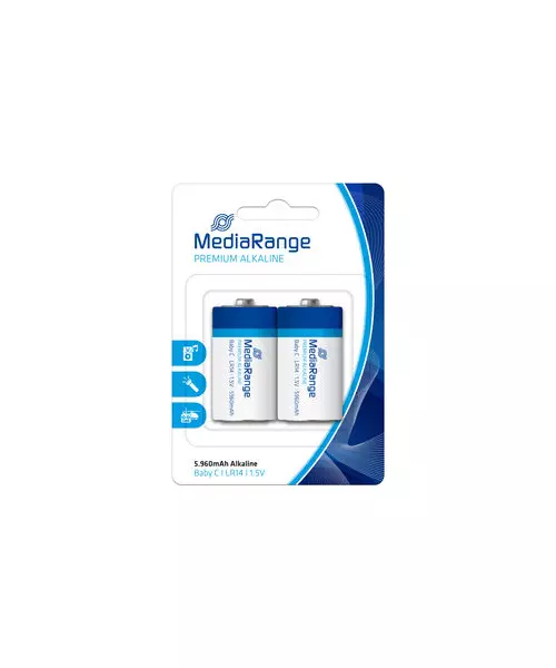 MediaRange Premium Alkaline Battery Baby C|LR14 1.5V Pack2