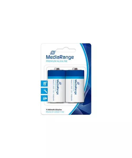 MediaRange Premium Alkaline Battery Mono D|LR20 1.5V Pack2