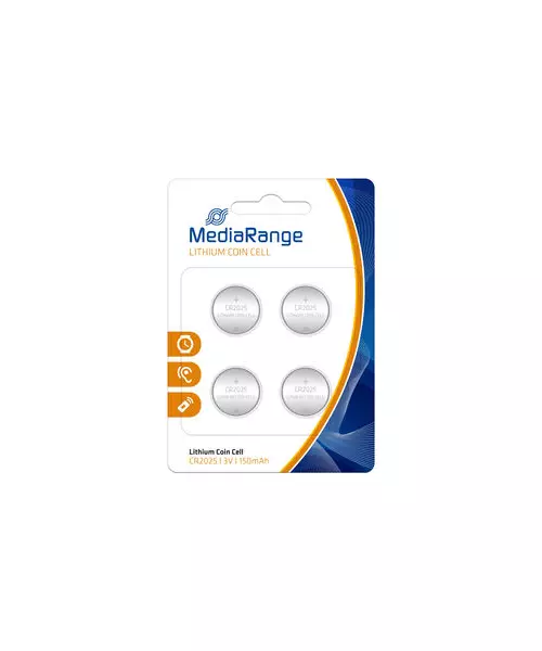 MediaRange Lithium Battery Coin Cell|CR2025 3V Pack4