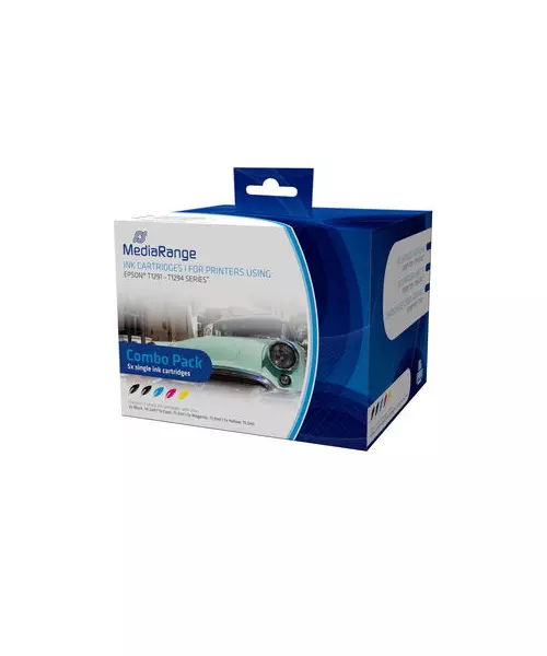 MediaRange Ink cartridge, for printers using Epson T1291-T1294, Pack 5