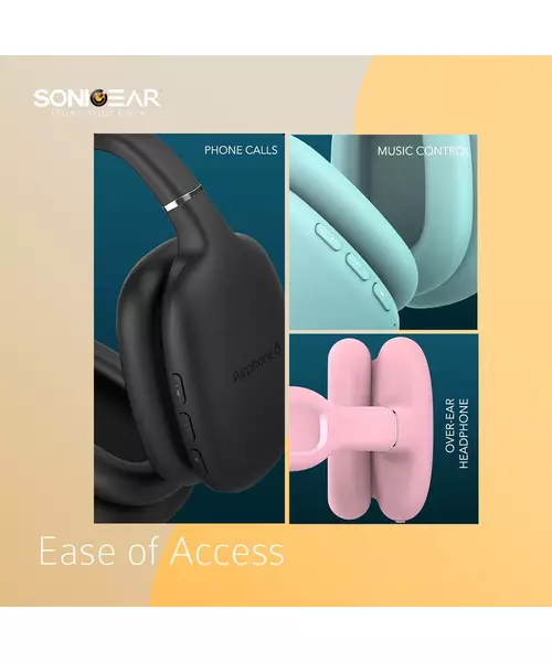 SonicGear Airphone 6 Bluetooth Headphones Black