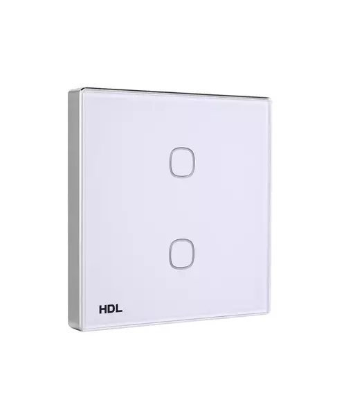 HDL iTouch Series 2 Buttons Touch Panel, White M/TBP2.1-A2-48