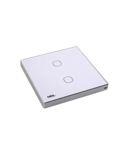 HDL iTouch Series 2 Buttons Touch Panel, White M/TBP2.1-A2-48