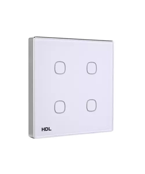 HDL iTouch Series 4 Buttons Touch Panel, White M/TBP4.1-A2-48