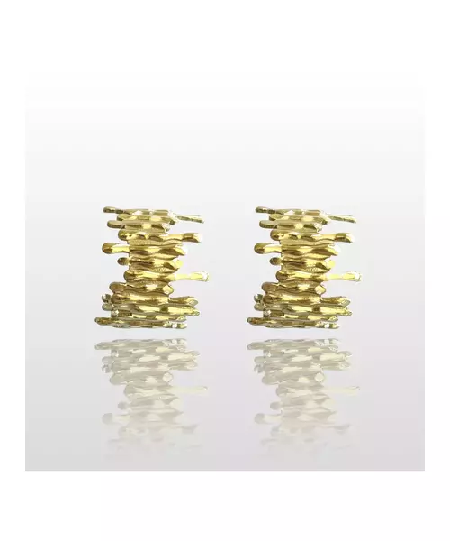 Irregular shape Hoops - High quality Stainless Steel & Gold Plated - Gold