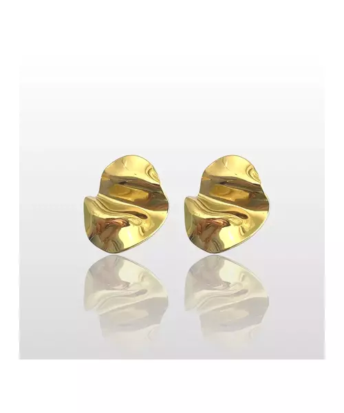 Embossed Earrings - High quality Stainless Steel & Gold Plated - Gold