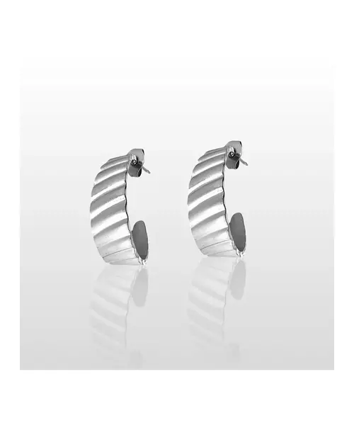 Half hoops stripes - High quality Stainless Steel & Gold Plated - Gold