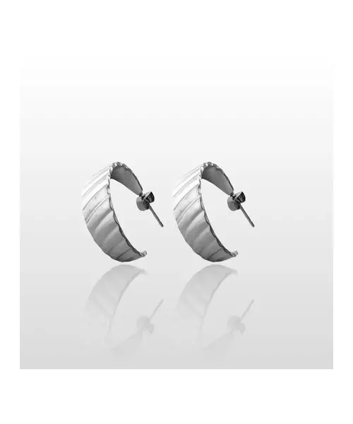 Half hoops stripes - High quality Stainless Steel & Gold Plated - Gold