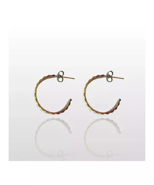 Half hoops stripes - High quality Stainless Steel & Gold Plated - Gold