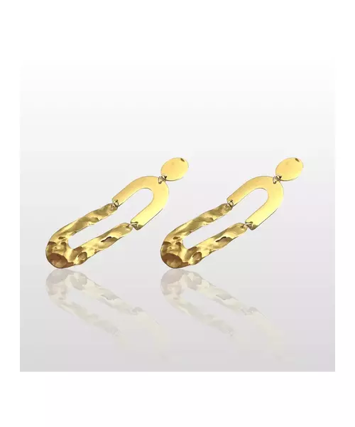 Hammered Earrings - High quality Stainless Steel Gold Plated