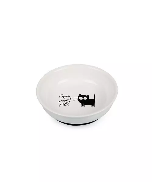 Ceramic Plate for Cats White Antiskid