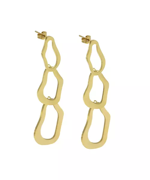 Irregular links Earrings - High quality Stainless Steel Gold Plated