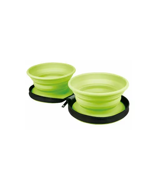 Kiwi Walker Travel Double Bowl Green with Bag